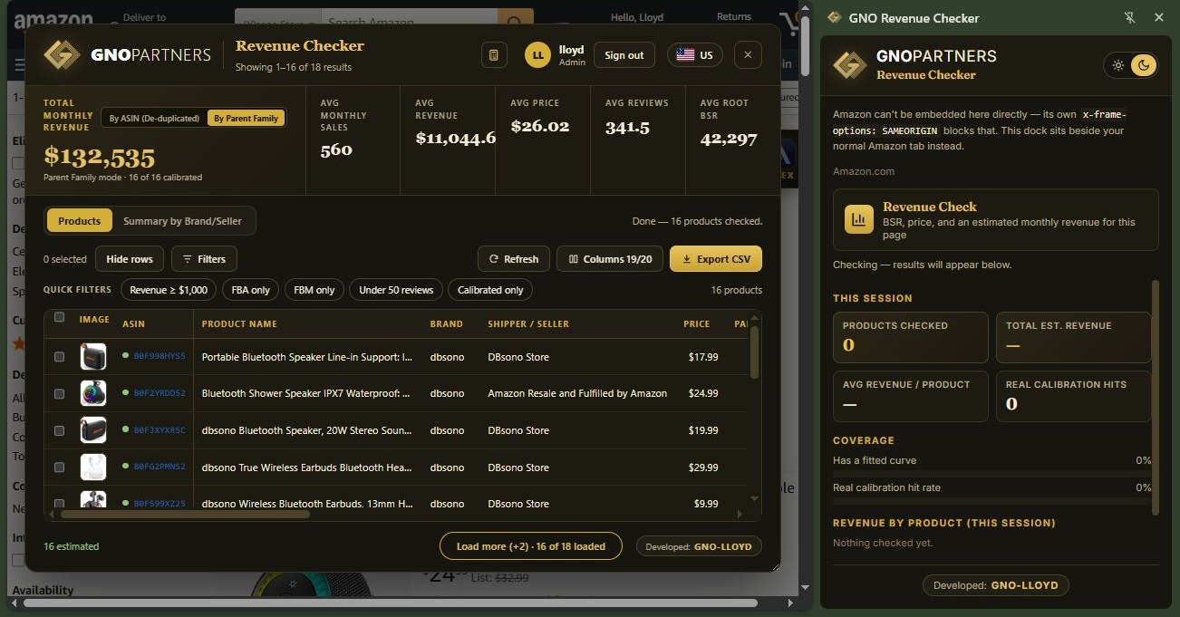 Revenue Checker for Chrome