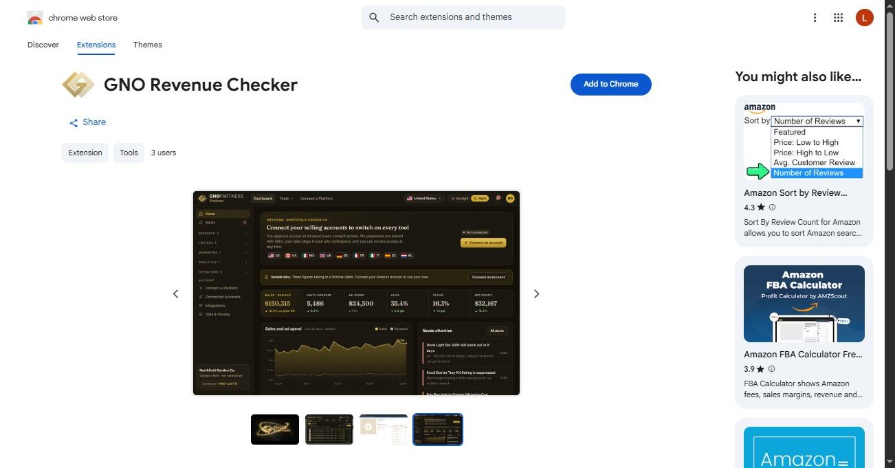 Revenue Checker for Chrome